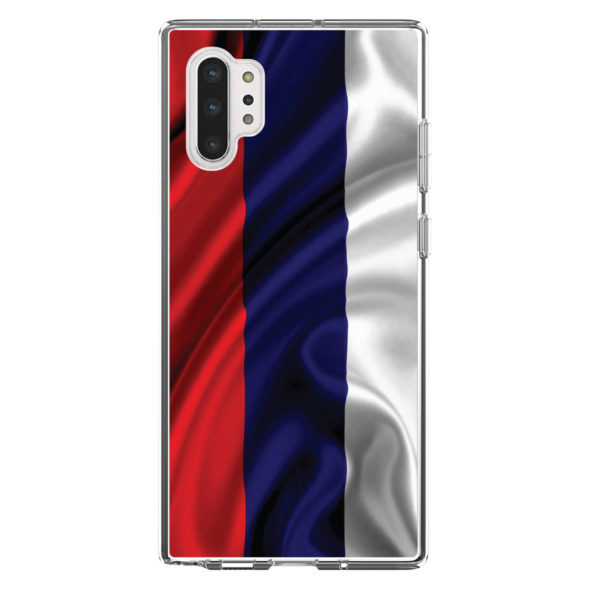 Russia Russian Waving Flag Red Yellow Clear Shockproof iPhone Case, view 10
