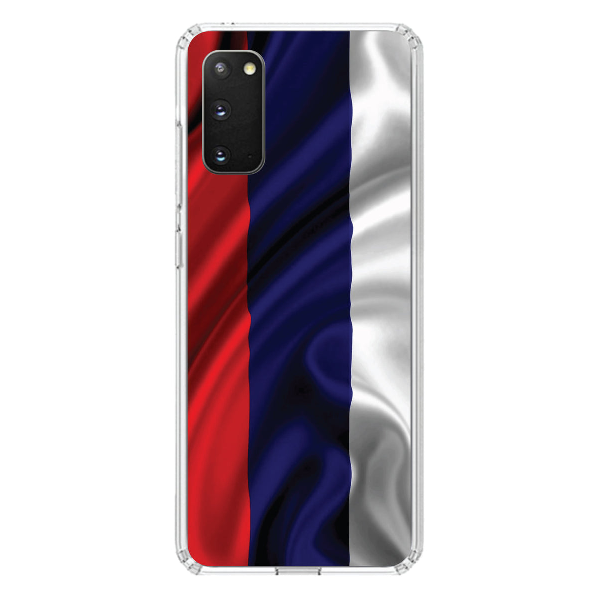 Russia Russian Waving Flag Red Yellow Clear Shockproof iPhone Case, view 14