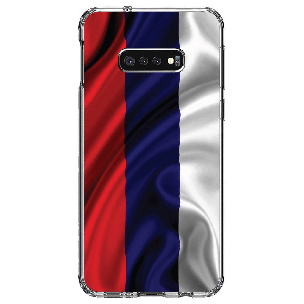 Russia Russian Waving Flag Red Yellow Clear Shockproof iPhone Case, view 18