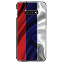 DistinctInk® Clear Shockproof Hybrid Case for Apple iPhone / Samsung Galaxy / Google Pixel - Russia Russian Waving Flag Red Yellow