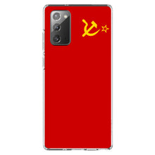 DistinctInk® Clear Shockproof Hybrid Case for Apple iPhone / Samsung Galaxy / Google Pixel - USSR Soviet Flag Red Yellow