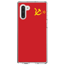 DistinctInk® Clear Shockproof Hybrid Case for Apple iPhone / Samsung Galaxy / Google Pixel - USSR Soviet Flag Red Yellow