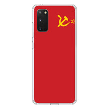 DistinctInk® Clear Shockproof Hybrid Case for Apple iPhone / Samsung Galaxy / Google Pixel - USSR Soviet Flag Red Yellow