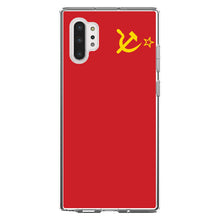 DistinctInk® Clear Shockproof Hybrid Case for Apple iPhone / Samsung Galaxy / Google Pixel - USSR Soviet Flag Red Yellow