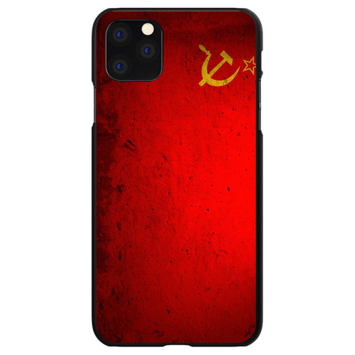 DistinctInk® Hard Plastic Snap-On Case for Apple iPhone or Samsung Galaxy - USSR Soviet Flag Old