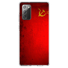 DistinctInk® Clear Shockproof Hybrid Case for Apple iPhone / Samsung Galaxy / Google Pixel - USSR Soviet Flag Old Weathered Red Yellow