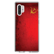 DistinctInk® Clear Shockproof Hybrid Case for Apple iPhone / Samsung Galaxy / Google Pixel - USSR Soviet Flag Old Weathered Red Yellow
