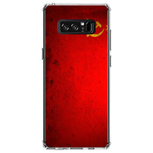 DistinctInk® Clear Shockproof Hybrid Case for Apple iPhone / Samsung Galaxy / Google Pixel - USSR Soviet Flag Old Weathered Red Yellow