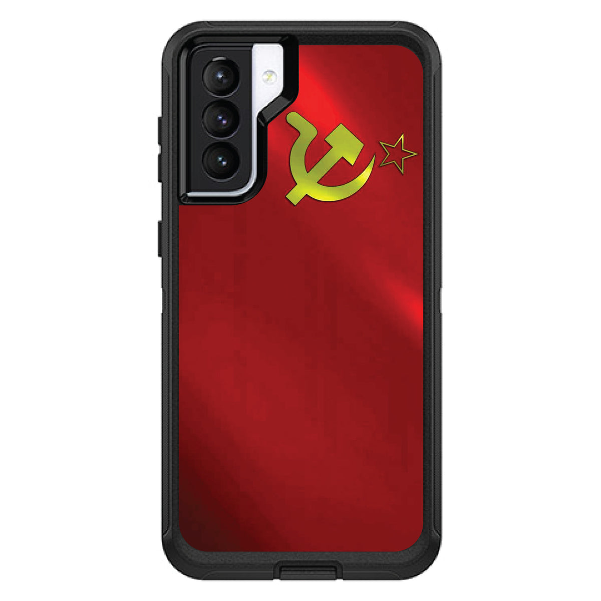 USSR Soviet Flag Waving OtterBox Defender Case for iPhone & Galaxy, view 5