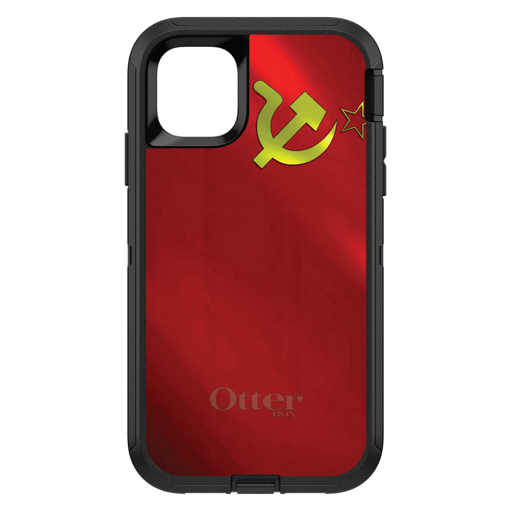 USSR Soviet Flag Waving OtterBox Defender Case for iPhone & Galaxy, view 2