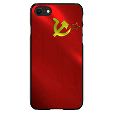 DistinctInk® Hard Plastic Snap-On Case for Apple iPhone or Samsung Galaxy - USSR Soviet Flag Waving