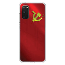 DistinctInk® Clear Shockproof Hybrid Case for Apple iPhone / Samsung Galaxy / Google Pixel - USSR Soviet Flag Waving Red Yellow