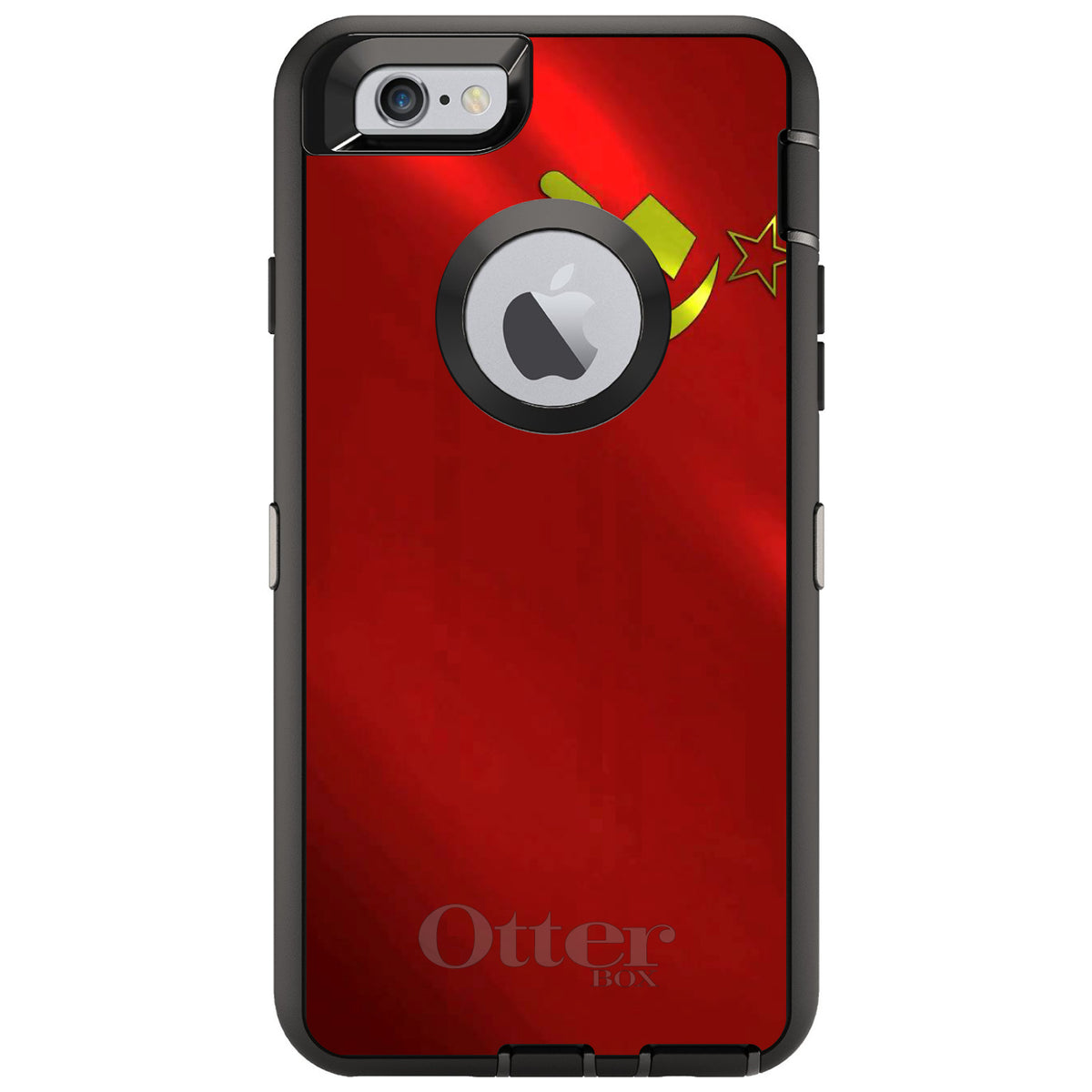 USSR Soviet Flag Waving OtterBox Defender Case for iPhone & Galaxy, view 4
