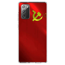 DistinctInk® Clear Shockproof Hybrid Case for Apple iPhone / Samsung Galaxy / Google Pixel - USSR Soviet Flag Waving Red Yellow