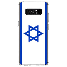 DistinctInk® Clear Shockproof Hybrid Case for Apple iPhone / Samsung Galaxy / Google Pixel - Israel Israeli Flag