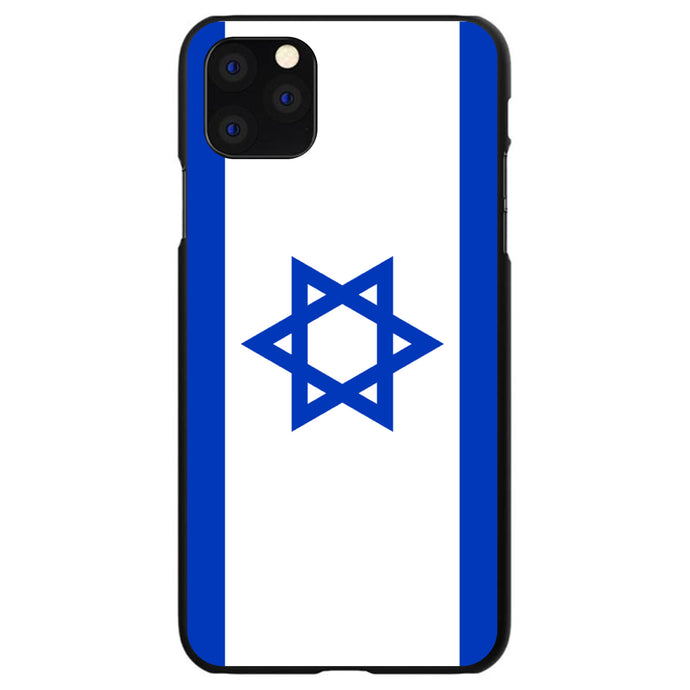 DistinctInk® Hard Plastic Snap-On Case for Apple iPhone or Samsung Galaxy - Israel Israeli Flag