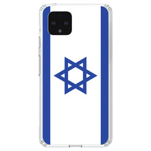 DistinctInk® Clear Shockproof Hybrid Case for Apple iPhone / Samsung Galaxy / Google Pixel - Israel Israeli Flag