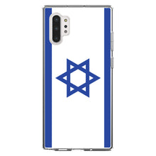 DistinctInk® Clear Shockproof Hybrid Case for Apple iPhone / Samsung Galaxy / Google Pixel - Israel Israeli Flag
