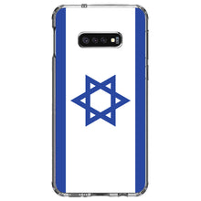 DistinctInk® Clear Shockproof Hybrid Case for Apple iPhone / Samsung Galaxy / Google Pixel - Israel Israeli Flag