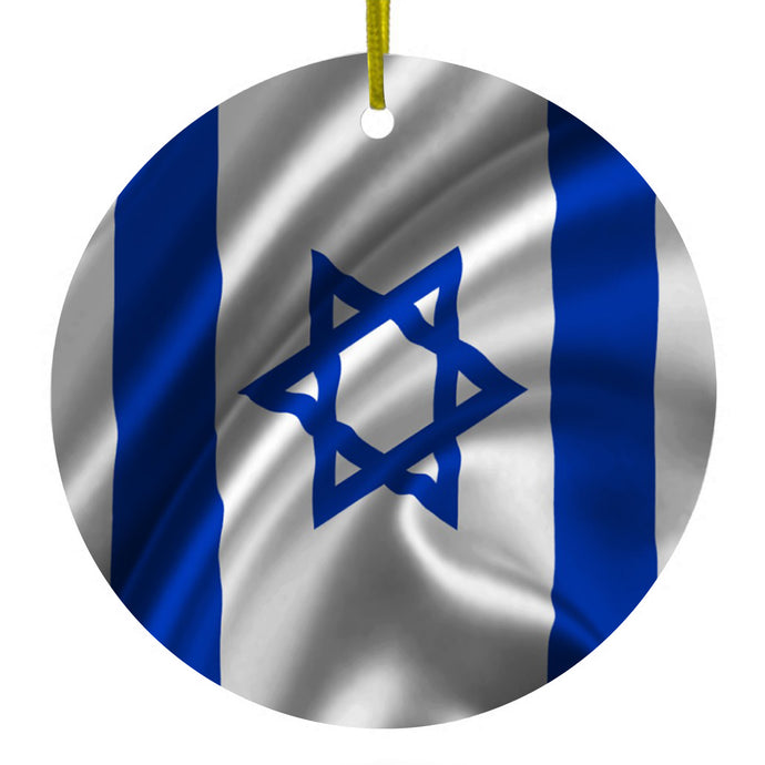 Israel Israeli Waving Flag Ceramic Ornament