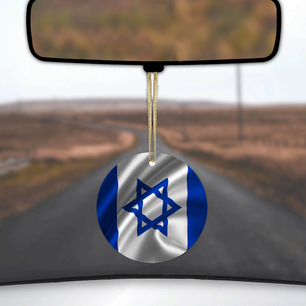 Israel Israeli Waving Flag Ceramic Ornament, view 3