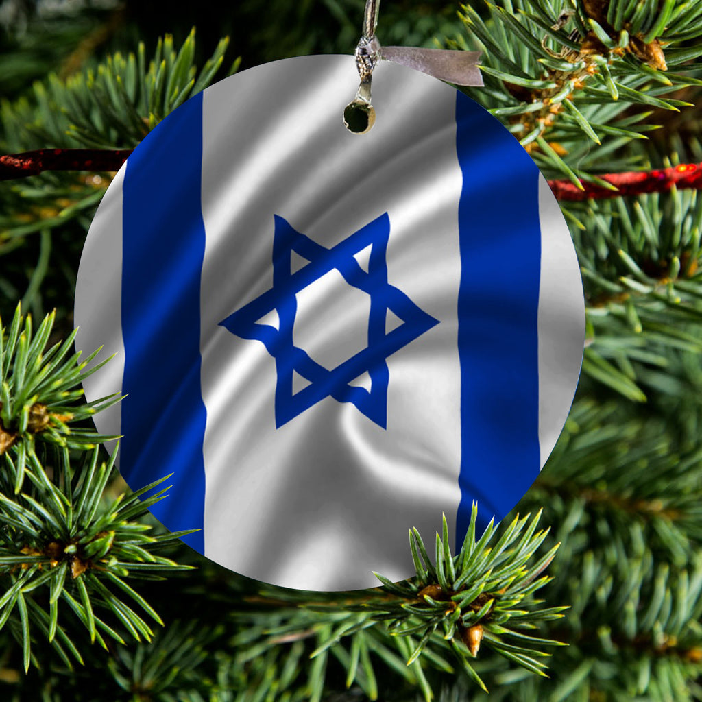 Israel Israeli Waving Flag Ceramic Ornament, view 2