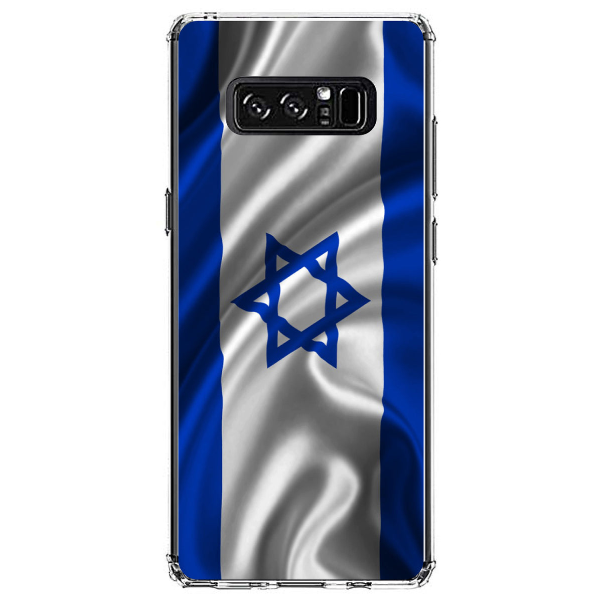 Israel Israeli Waving Flag Clear Shockproof iPhone Case, view 12