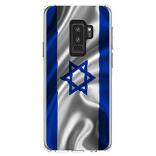 DistinctInk® Clear Shockproof Hybrid Case for Apple iPhone / Samsung Galaxy / Google Pixel - Israel Israeli Waving Flag