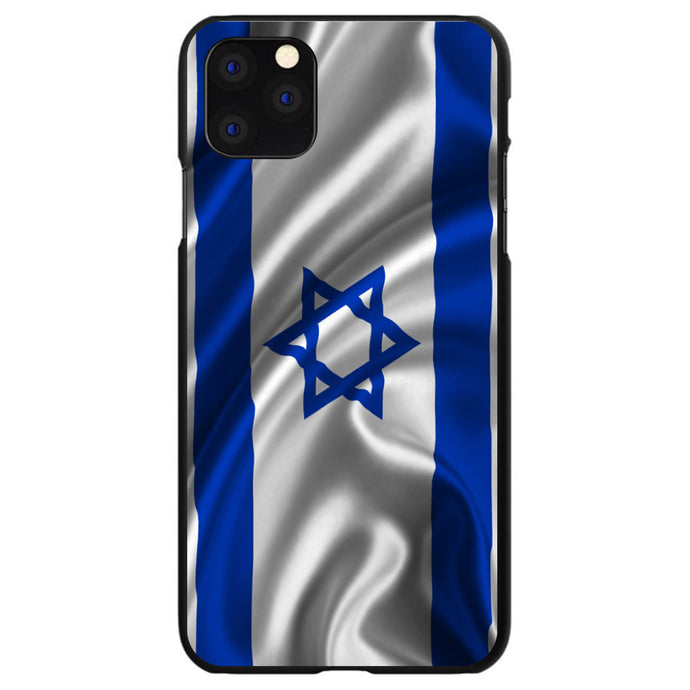 DistinctInk® Hard Plastic Snap-On Case for Apple iPhone or Samsung Galaxy - Israel Israeli Waving Flag