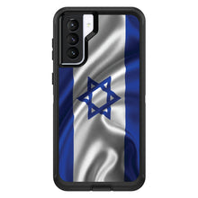 DistinctInk™ OtterBox Defender Series Case for Apple iPhone / Samsung Galaxy / Google Pixel - Israel Israeli Waving Flag
