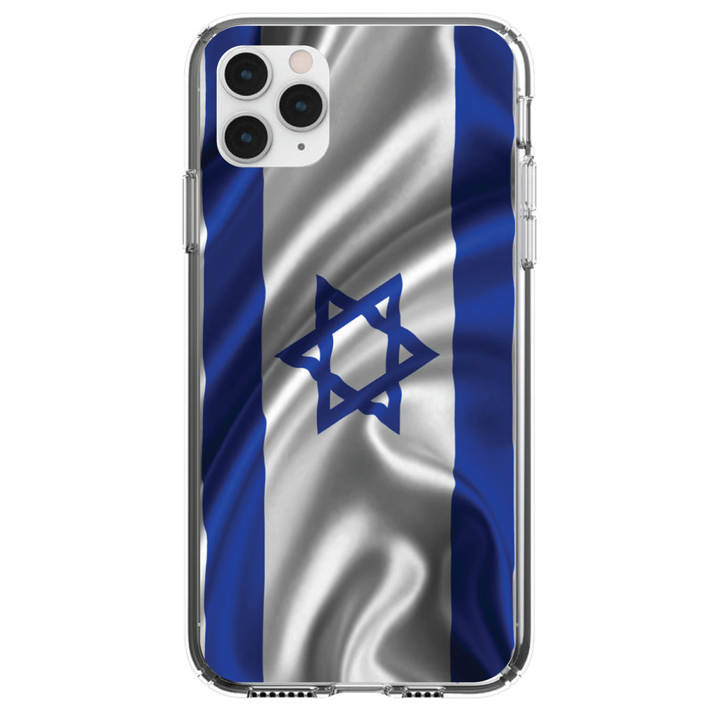 Israel Israeli Waving Flag Clear Shockproof iPhone Case