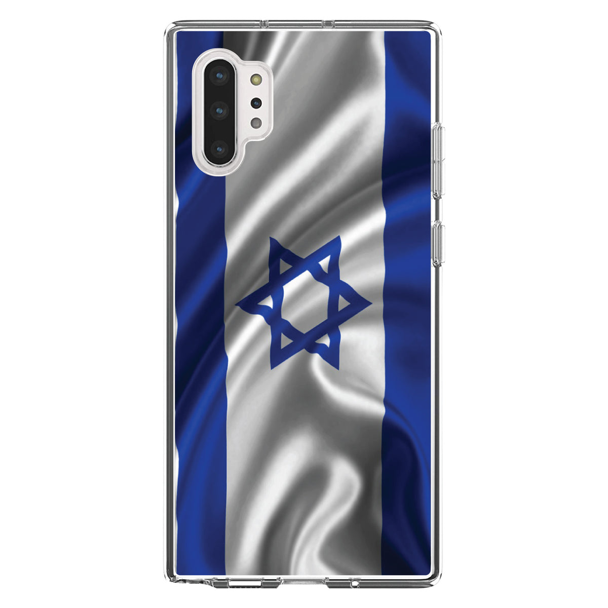 Israel Israeli Waving Flag Clear Shockproof iPhone Case, view 10