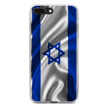 DistinctInk® Clear Shockproof Hybrid Case for Apple iPhone / Samsung Galaxy / Google Pixel - Israel Israeli Waving Flag