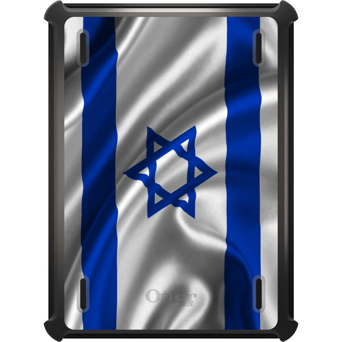 DistinctInk™ OtterBox Defender Series Case for Apple iPad / iPad Pro / iPad Air / iPad Mini - Israel Israeli Waving Flag