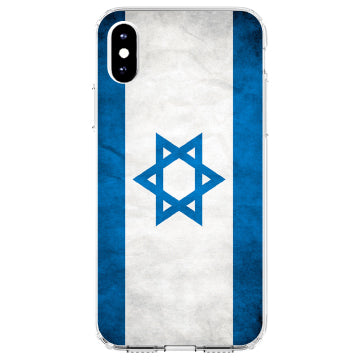 Israel Israeli Old Flag Clear Shockproof iPhone Case, view 2