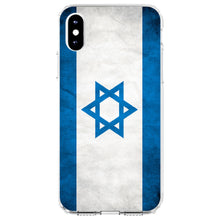 DistinctInk® Clear Shockproof Hybrid Case for Apple iPhone / Samsung Galaxy / Google Pixel - Israel Israeli Old Flag