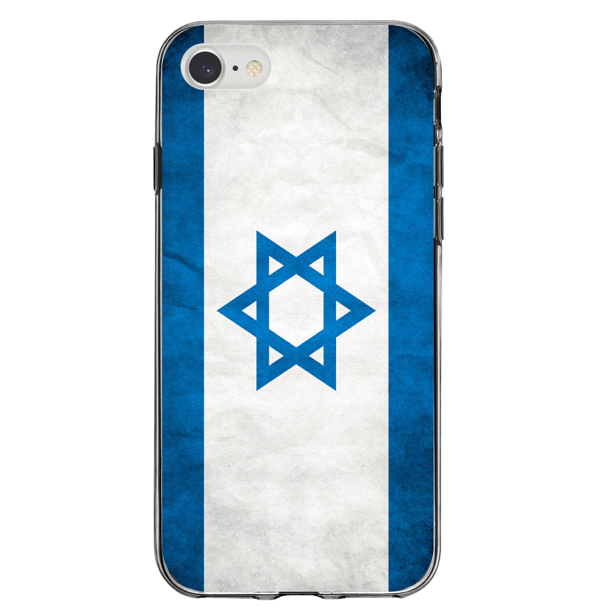 Israel Israeli Old Flag Clear Shockproof iPhone Case, view 5