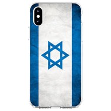 DistinctInk® Clear Shockproof Hybrid Case for Apple iPhone / Samsung Galaxy / Google Pixel - Israel Israeli Old Flag