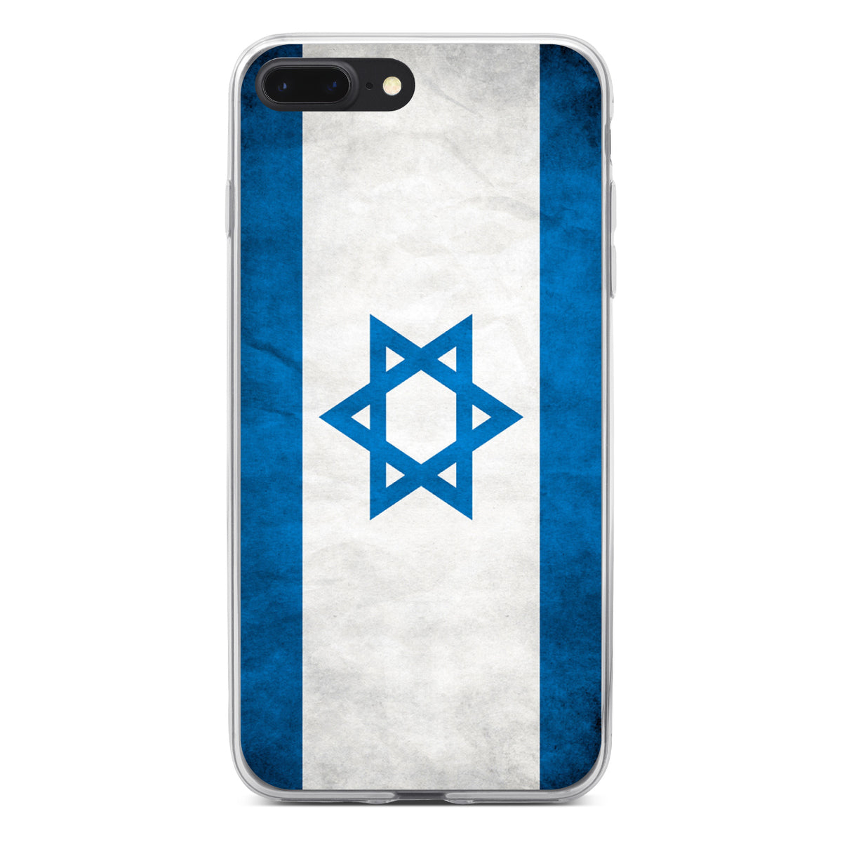 Israel Israeli Old Flag Clear Shockproof iPhone Case, view 6