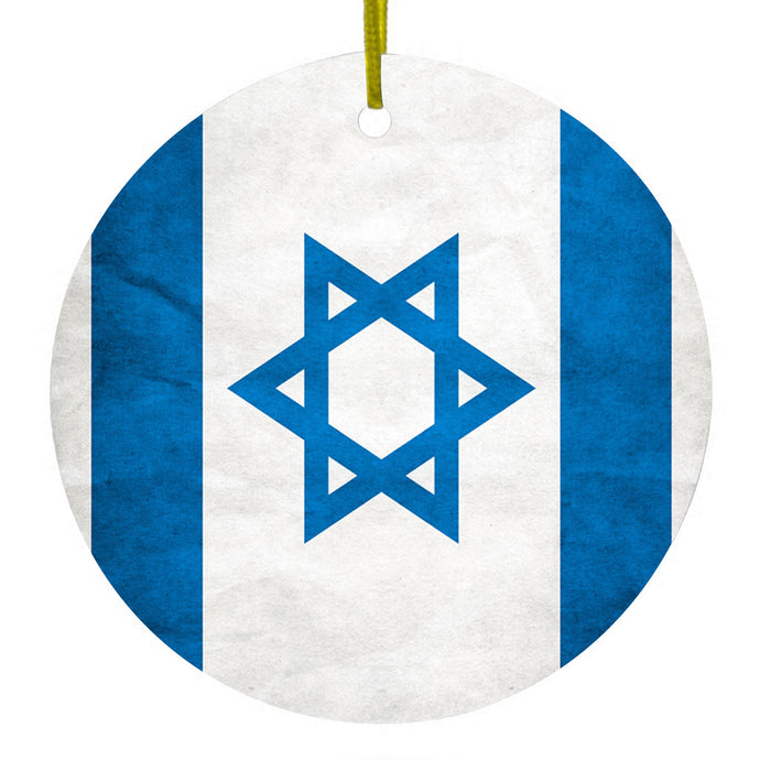 Israel Israeli Old Flag Ceramic Ornament