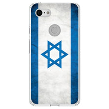 DistinctInk® Clear Shockproof Hybrid Case for Apple iPhone / Samsung Galaxy / Google Pixel - Israel Israeli Old Flag