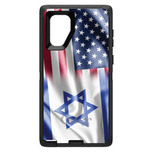 DistinctInk™ OtterBox Defender Series Case for Apple iPhone / Samsung Galaxy / Google Pixel - US Israel Flag Waving