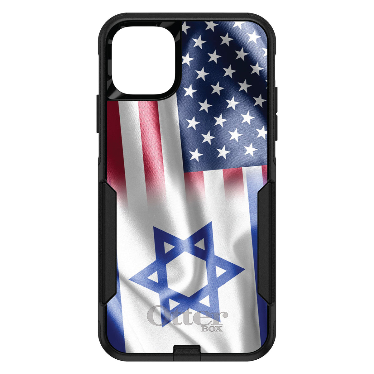 US Israel Flag Waving OtterBox Commuter Case for iPhone & Galaxy, view 2