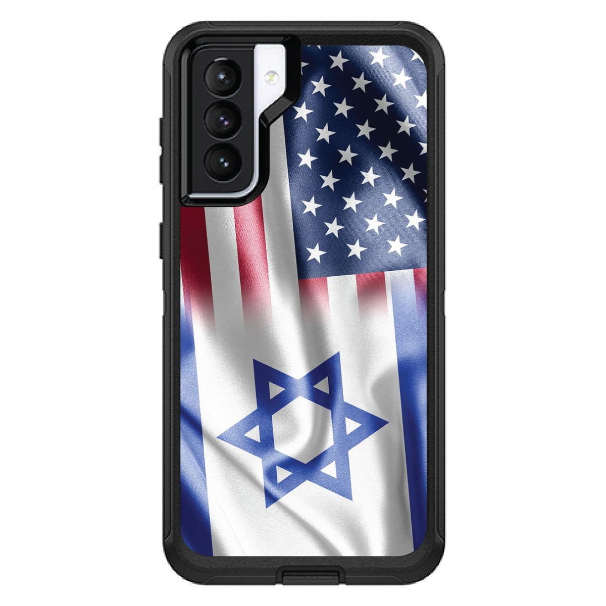 US Israel Flag Waving OtterBox Defender Case for iPhone & Galaxy, view 5