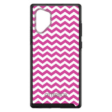 DistinctInk™ OtterBox Symmetry Series Case for Apple iPhone / Samsung Galaxy / Google Pixel - Hot Pink White Chevron Stripes Wave