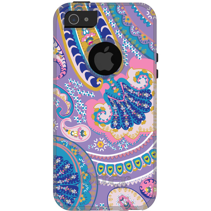 Purple Pink Blue Paisley OtterBox Commuter Case for iPhone & Galaxy, view 5