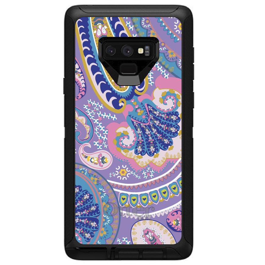 Purple Pink Blue Paisley OtterBox Defender Case for iPhone & Galaxy, view 16