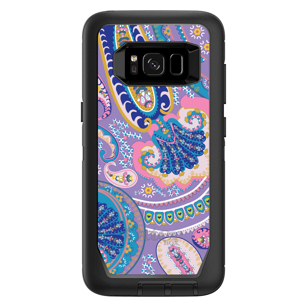Purple Pink Blue Paisley OtterBox Defender Case for iPhone & Galaxy, view 12