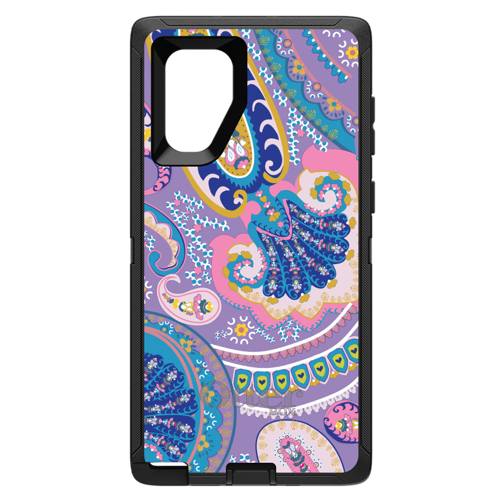 Purple Pink Blue Paisley OtterBox Defender Case for iPhone & Galaxy, view 15