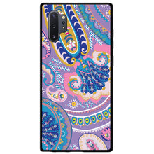 DistinctInk® Hard Plastic Snap-On Case for Apple iPhone or Samsung Galaxy - Purple Pink Blue Paisley